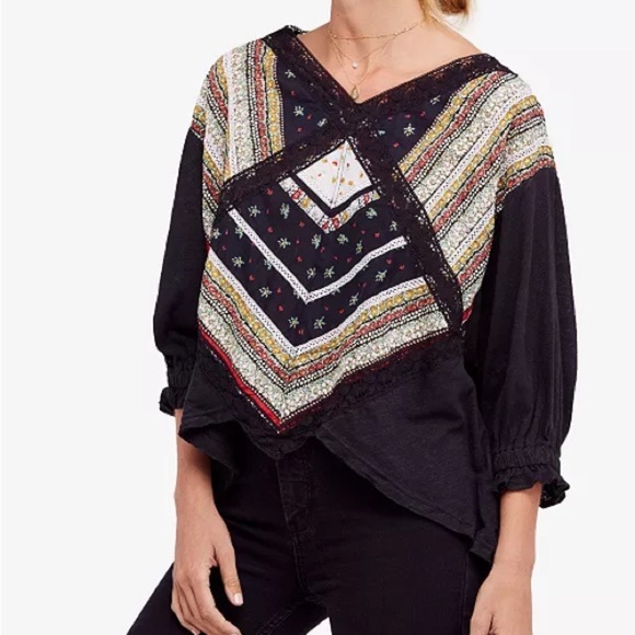 Free People Prairie Days Printed Lace-Trim Size‎ M - Picture 6 of 6